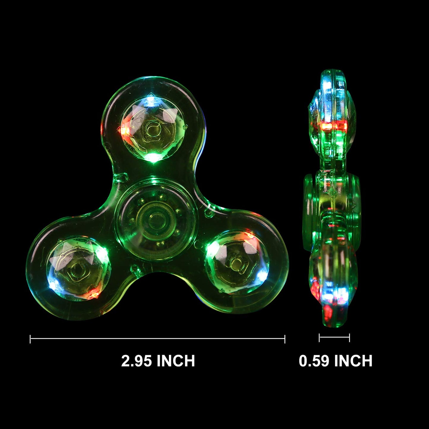 Scione Led Fidget Spinners, Light Up Sensory Fidgets Toys For Kids, Glow In The Dark Toy For Kid 4-8-12, Adhd Anxiety Stress Relief Toys For Adults, Valentine School Classroom Exchange Gifts For Kids