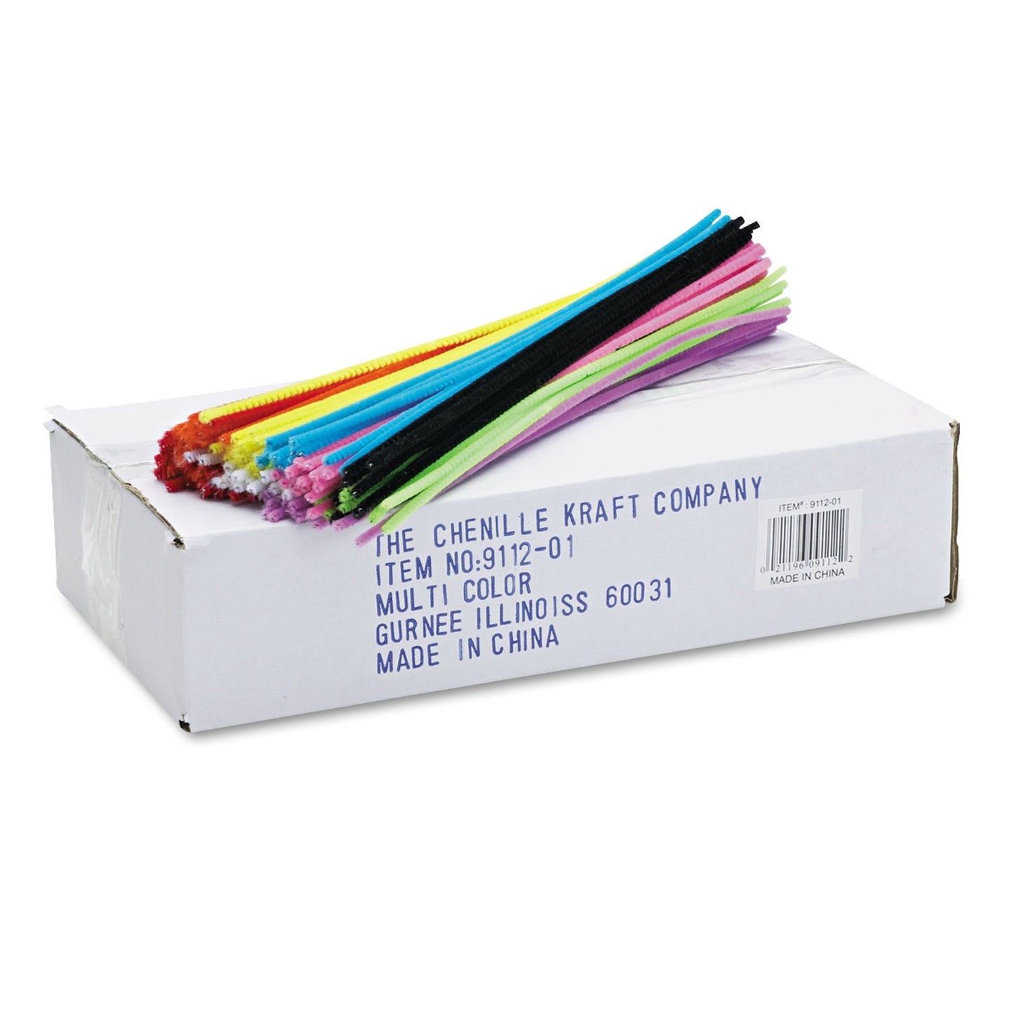 Chenille Kraft Creativity Street Jumbo Stem Multi-Purpose Wire Pipe Cleaner Classroom Pack, 1/8 X 12 in, Assorted Color, Pack of