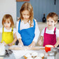 Yaomiao 4 Pieces Kids Apron With Pocket Children Adjustable Chef Apron For Cooking Baking Painting (Rose Red, Yellow, Blue, Purple,M For 7-13 Age)