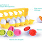 Nothing But Fun Toys Shape Sorter Eggs 12 Piece Playset Designed For Children Ages 12+ Months,Multi