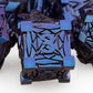 ORIFANTOU 7PCS Metal DND Dice Set Blue Purple D&D Dice with Box, Debris RPG D and D Dice Dungeons and Dragons Role Playing Game