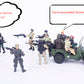 Berry President Army Men, Army Action Figures, 4 Inches Military Action Figures, Army Combat Swat Soldier Action Figures Toys For 4 5 6 7 8 9 10 Year Old Boys (12 Pcs) (12Soldiers)