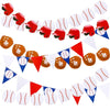 Tatuo 6 Pieces Baseball Banner Party Decorations Baseball Paper Garland Pennant Bunting Flag Decor For Sports Theme Birthday Party Supplies