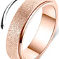 Anxiety Ring For Women Fidget Spinner Ring Fidget Toys Adults Titanium Stainless Steel Thumb Ring Rose Gold Size 9 6Mm Wide