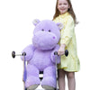 BENINY Giant Hippo Stuffed Animal - 36" Plush Toy, Soft Microfiber, Purple, Cute Jumbo Gift for Kids