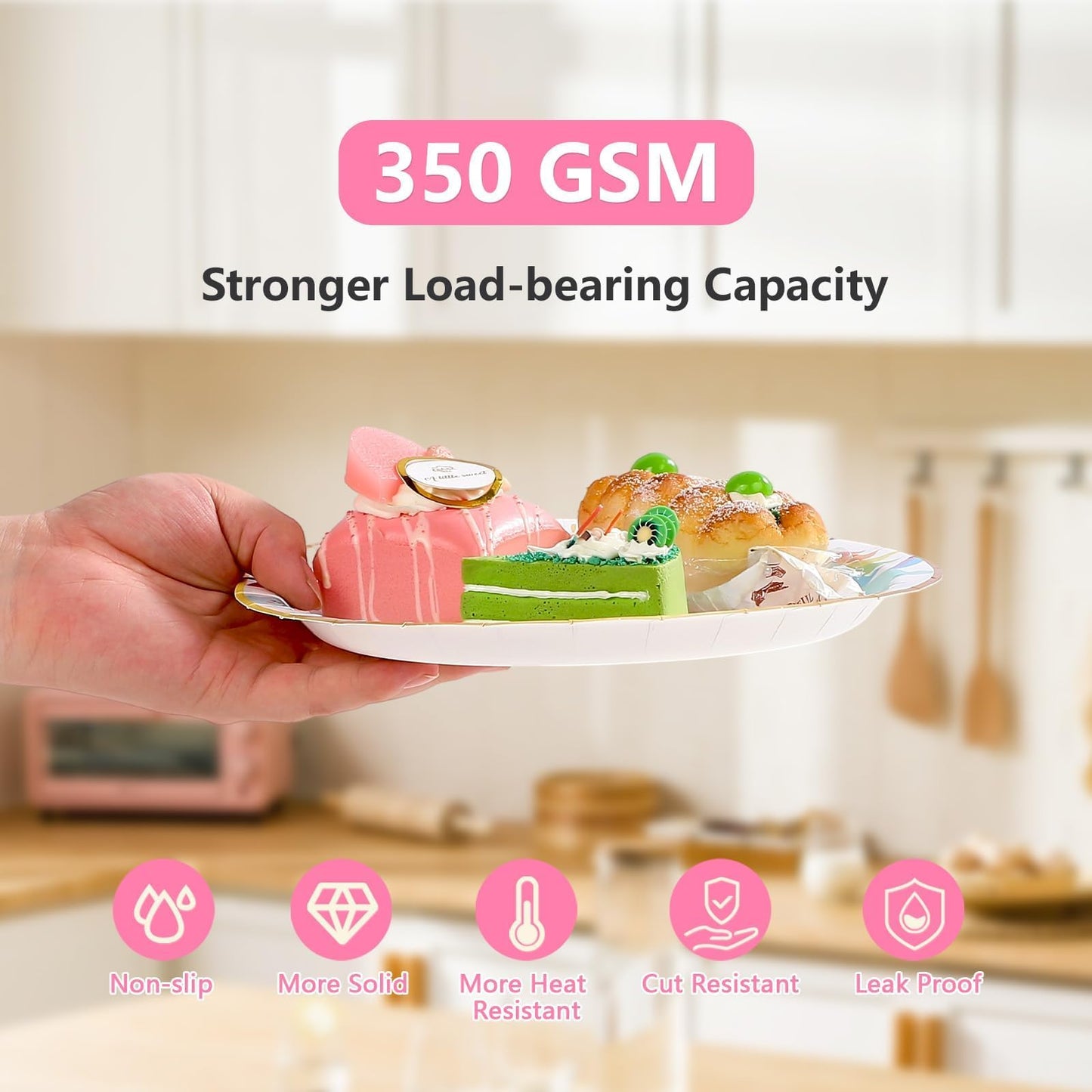 Grencian 96Pcs Unicorn 4th Birthday Party Supplies Magical Pastel Rainbow Unicorn Plates and Napkins Disposable Unicorn Party De