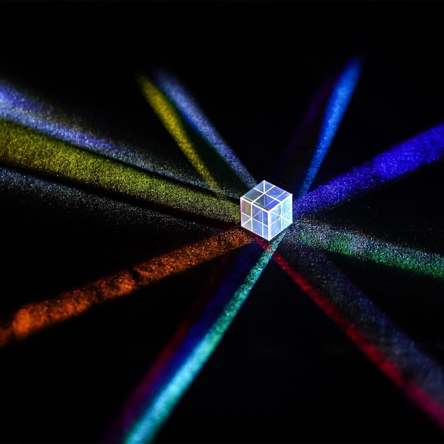 Hdcrystalgifts Mini K9 Crystal Glass Prism Cube,Optical Glass Rgb Dispersion Prism X-Cube For Physics Teaching Art Decor Photography Props,15 * 15 * 15Mm