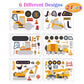 24 Sheets Construction Make A Face Sticker Sheets For Kids Todders Activities, Make Your Own Stickers For Kids Birthday Party Fa
