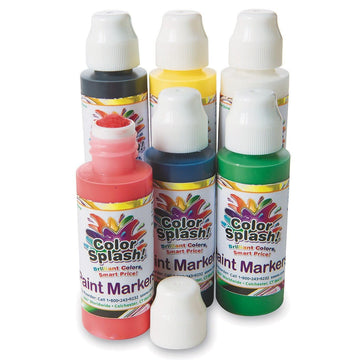 S&S Worldwide Color Splash!A Tempera Paint Marker Set - Primary Colors (Pack of 6)