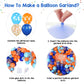 Paready Blue And Orange Balloon Arch Kit, 113Pcs Royal Blue And Orange Balloon Garland Light Blue And Orange Polka Dot Party Bal