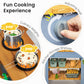 Frogprin Mud Kitchen With Planter Box, Outdoor Play Pretend Kitchen With Stoves, Removable Sink, Faucet, Blackboard, Cooking Acc