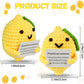 Dafuriet Mini Funny Positive Potato, 3 Inch Knitted Wool Doll With Positive Card For Cheer Up Gifts And Party Decorations, Cute Wool Positive Potato Crochet Doll For Birthday Gifts (Lemon)