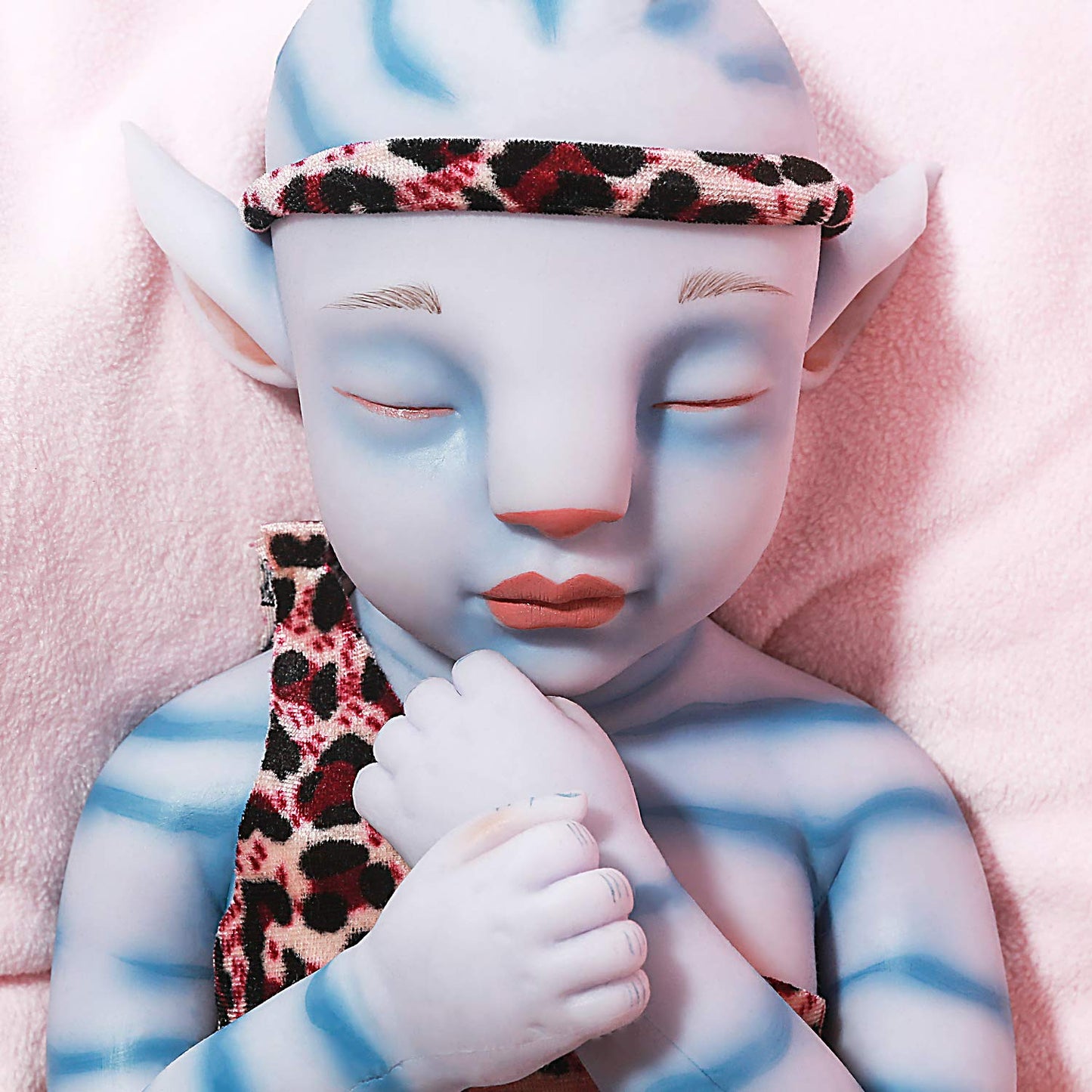 Vollence 20 Inch Avatar Eye Closed Full Silicone Baby Doll,Not Vinyl Dolls,Real Full Body Silicone Reborn Baby Doll, Lifelike Ne