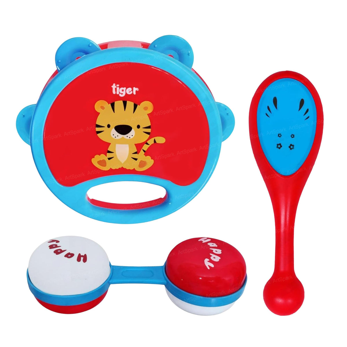 Artspark Baby Rattles Toys  Pack Of 3 Pcs Shaking & Dumbbell Rattles For Kids, Sound Rattle Toys For Newborns, Early Learning &