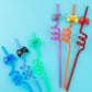 24Pcs Video Game Party Favors Straws Gamer Birthday Gift Drinking Straws Reuseable Game Straws for Kids Teen Boys Girls Game on