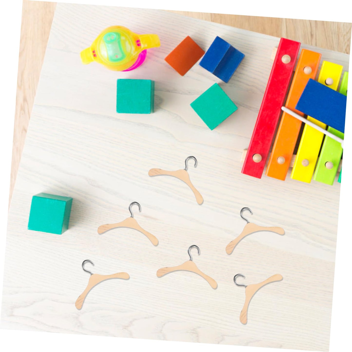 Iplusmile 10Pcs Doll Wooden Clothes Hanger Miniature Hangers For Dolls Essential Accessories For Organizing Wardrobes For Boys A