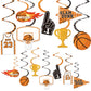 Levfla 35CT Basketball Party Decorations Hanging Swirls Decoration Slam Dunk Teenagers Birthday Photo Props March Madness Sports
