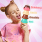 G.C Ice Cream Toys for Kids Toddlers 3-5, 42pcs Ice Cream Cart with Storage Trolley Pretend Play Food, Stack Scoop Serve Sweet T