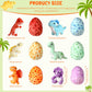Silipull 12 Pcs Adopt A Dinosaur Party Favors, 6 Small Dinosaur Stuffed Animals Plush Toys Dino Plushies With 6 Mini Dino Egg Ba