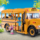 Playmobil School Bus with 4 Figures, Multicolor, Plastic, Model 70983, TU Size