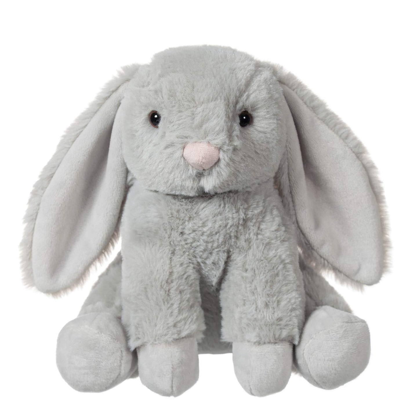 Apricot Lamb Toys Plush Grey Bunny Rabbit Stuffed Animal With Fluffy Soft Ears (Grey Bunny, 8 Inches)