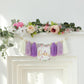 HODIHIWI Handmade Butterfly Flower 1st Birthday High Chair Banner Purple Party Decoration For Girls Boys Wall Hangings Decorativ