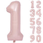 40 In Matte Pink Number Balloons Helium Foil Mylar Balloon Birthday Party Banquet Decoration Digital 1