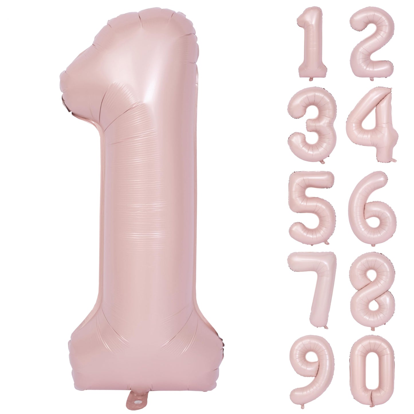 40 In Matte Pink Number Balloons Helium Foil Mylar Balloon Birthday Party Banquet Decoration Digital 1