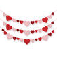 KatchOn, Felt Valentines Day Garland - No DIY, 3 String, 8.2 Feet | Red Heart Garland, Galentines Day Decorations | Valentine Ga
