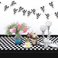 Tallew 6 Pcs Checkered Car Party Supplies Disposable Tablecloth Plastic Table Cover Black And White Checkered Race Table Runner