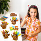 Moon Boat 20Pcs Thanksgiving Turkey Craft Kit - Fall DIY Religious Prayer Thankful Gratitude Box for School Activities