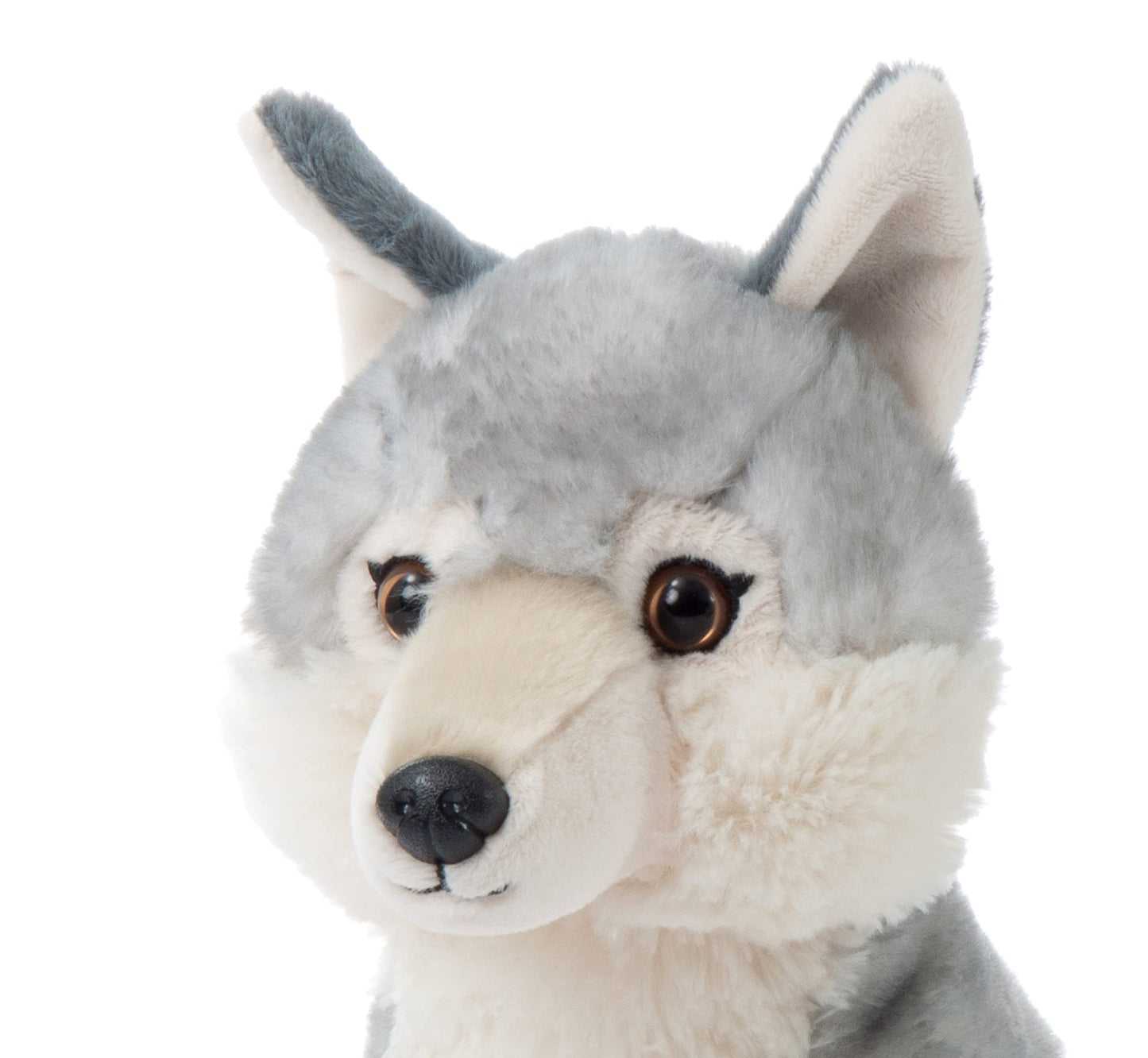 The Petting Zoo Grey Wolf Plush Stuffed Animal, 12 inches, Soft Plush Toy for Kids, Model 419013