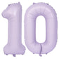 40 In Matte Purple Number Balloons Helium Foil Mylar Balloon Birthday Party Banquet Decoration Digital 10