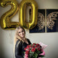 Gold Jumbo Helium Number Balloon 40 Inch, Giant Foil Golden Number 0 Birthday Balloons, Large Numbers 10 20 30 40 50 60 70 80 90