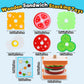 kizh Wooden Sandwich Sorting Stacking Toys - Montessori Fine Motor Play Food Set for Toddlers, Preschool - Model W3011
