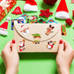 Haooryx 300PCS Christmas Make A Face Stickers Scene Roll Make Your Own Santa Snowman Face Sticker Craft Mix and Match DIY Sticke