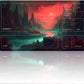 Playmat for MTG Magic Size 24x14 Inch Game Mats Tabletop Magic Play Mats enhanced Smooth Rubber Surface  Mousepad Compatible Qindaiwen for MTG RPG CCG Trading Card Game Play mats  Sunset