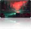Playmat for MTG Magic Size 24x14 Inch Game Mats Tabletop Magic Play Mats enhanced Smooth Rubber Surface  Mousepad Compatible Qindaiwen for MTG RPG CCG Trading Card Game Play mats  Sunset