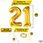 Katchon, Gold 21 Balloons Numbers - 40 Inch | Gold 21St Birthday Balloons | 21St Birthday Decorations For Her Gold | 21 Balloon Number, 21 Number Balloons | Gold 21St Birthday Decorations