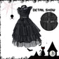 Black costume girls dress for Kids Black Dress Costume for Girls Halloween Cosplay Party (7-8 Years)