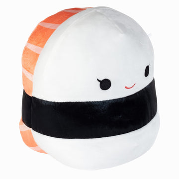 Squishmallows Original 10-Inch Solenn The Salmon Sushi Plush Toy - Soft, Collectible, Multicolor Stuffed Animal for Kids