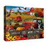 Halloween Barn Puzzles for Adults 1000 Pieces, Fall Scarecrow Pumpkin Funny Dogs Jigsaw Puzzles, Autumn Holiday Bird Flower Anim