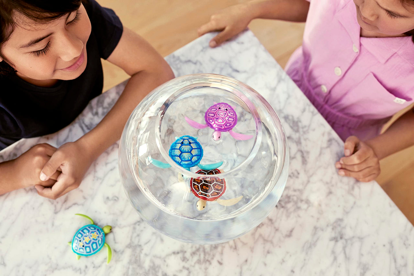 Robo Alive Robo Turtle 2 Pack - Robotic Swimming Turtle, Green + Pink, Water Activated, Batteries Included, Model 71100B