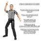 Figures Toy Company Ultimate Three Counting & Talking Wrestling Referee Action Figure with Deluxe Articulation for Wrestling Act