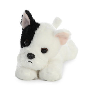Aurora Adorable Mini Flopsie French Bulldog Pup Stuffed Animal - Playful Ease - Timeless Companions - White 8 Inches