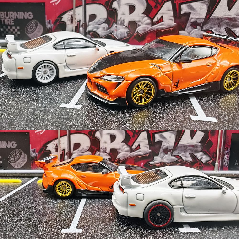 1/64 Wheels and Tires, Real Rider Series,Upgrade Mainline Diecast Model Cars,Mixed 10 Sets of Black and White Wheels a Pack (10
