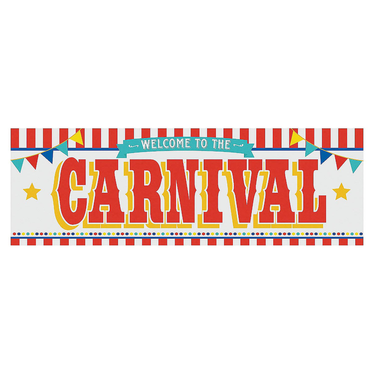 Carnival Welcome Party Banner  6 Feet Long  Circus Party Supplies