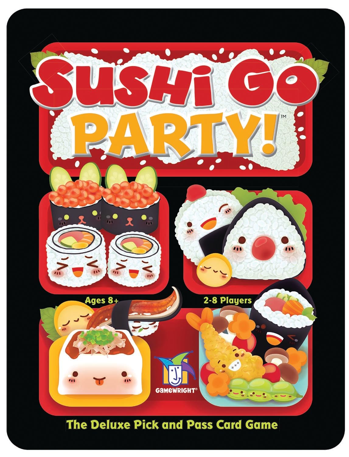 Gamewright Sushi Go Party! Deluxe Card Game - Standard Size, Multicolor, Model CSG-SUSHI_P, Paper Material