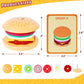 Lovestown Wooden Stacking Toys, Burger Stacking Toys Montessori Toys For Kids Educational Preschool Learning Toys For Boys Girls Birthday Gifts, Medium