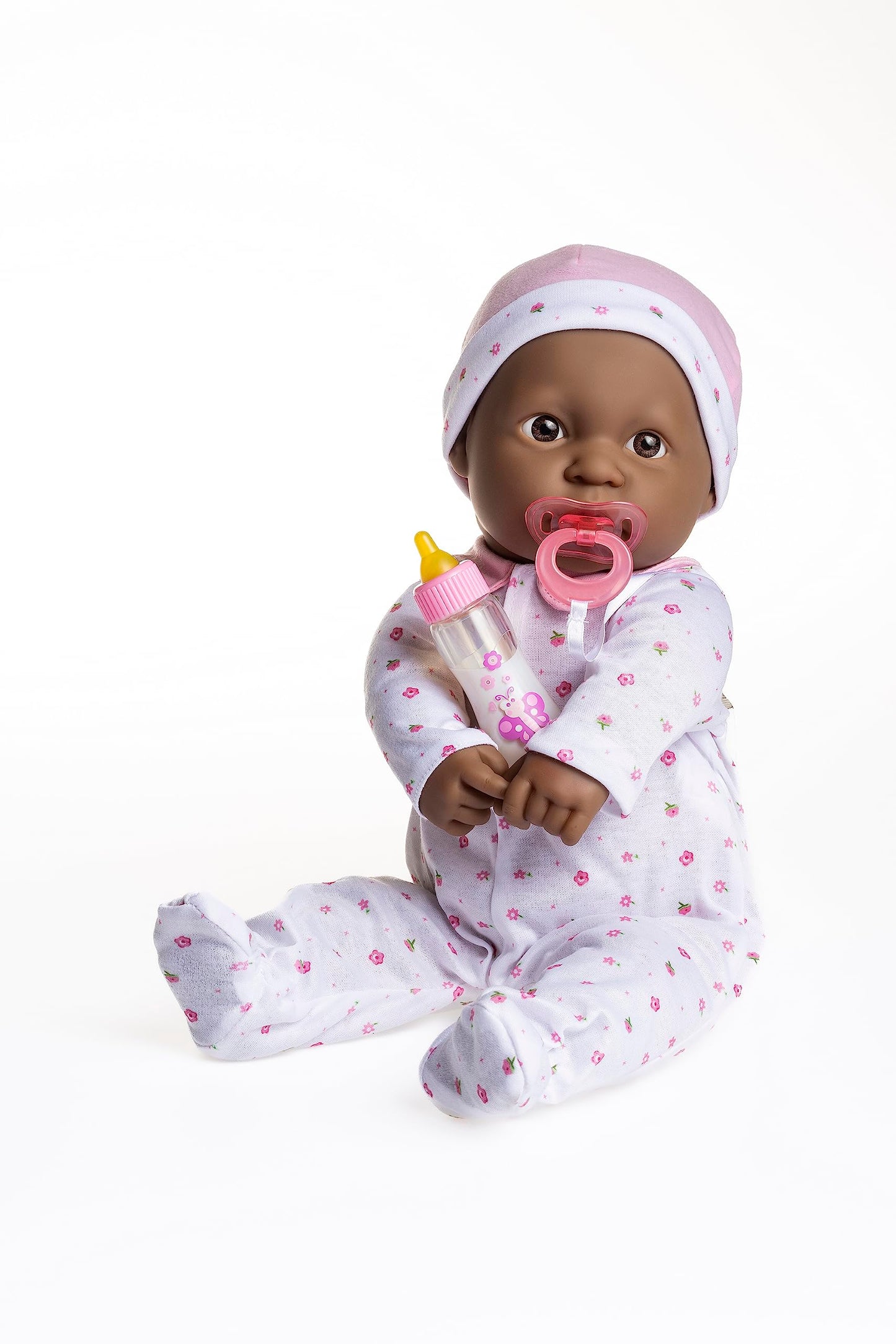 Jc Toys - La Baby | African American 20-Inch Large Soft Body Baby Doll | Washable | Removable Pink Outfit W/ Hat And Pacifier | For Children 2 Years +